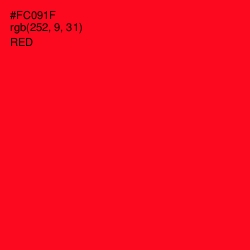 #FC091F - Red Color Image