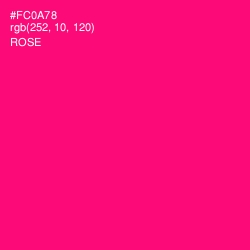 #FC0A78 - Rose Color Image