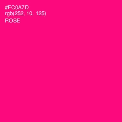 #FC0A7D - Rose Color Image