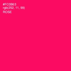#FC0B63 - Rose Color Image
