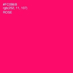 #FC0B6B - Rose Color Image