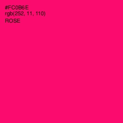 #FC0B6E - Rose Color Image