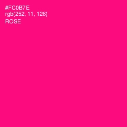 #FC0B7E - Rose Color Image