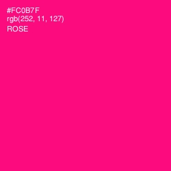 #FC0B7F - Rose Color Image