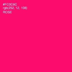 #FC0C6C - Rose Color Image