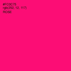 #FC0C75 - Rose Color Image