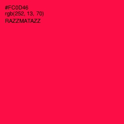 #FC0D46 - Razzmatazz Color Image