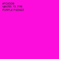 #FC0DDB - Purple Pizzazz Color Image