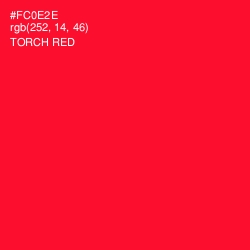 #FC0E2E - Torch Red Color Image