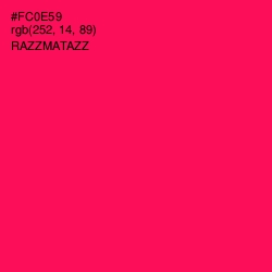 #FC0E59 - Razzmatazz Color Image