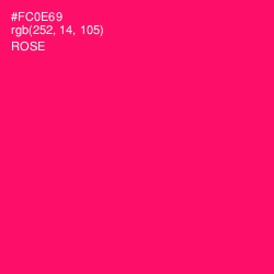 #FC0E69 - Rose Color Image