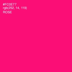 #FC0E77 - Rose Color Image