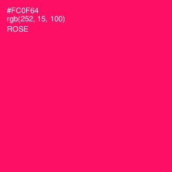 #FC0F64 - Rose Color Image