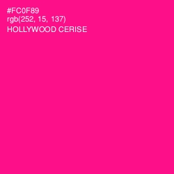 #FC0F89 - Hollywood Cerise Color Image