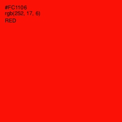 #FC1106 - Red Color Image