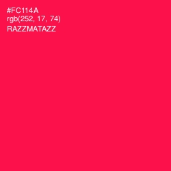#FC114A - Razzmatazz Color Image