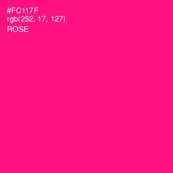 #FC117F - Rose Color Image