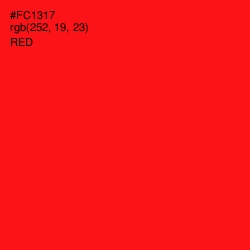 #FC1317 - Red Color Image