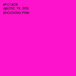 #FC13CB - Shocking Pink Color Image