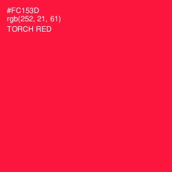 #FC153D - Torch Red Color Image