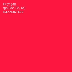 #FC1640 - Razzmatazz Color Image