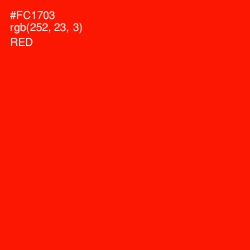 #FC1703 - Red Color Image