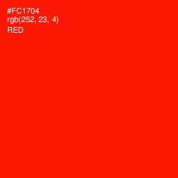 #FC1704 - Red Color Image