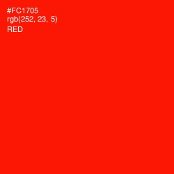 #FC1705 - Red Color Image