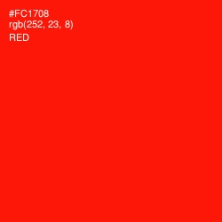 #FC1708 - Red Color Image