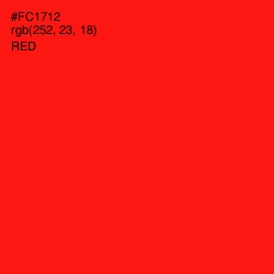 #FC1712 - Red Color Image