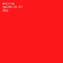 #FC171B - Red Color Image