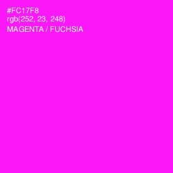 #FC17F8 - Magenta / Fuchsia Color Image