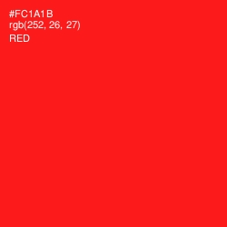 #FC1A1B - Red Color Image