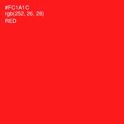 #FC1A1C - Red Color Image