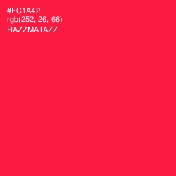 #FC1A42 - Razzmatazz Color Image