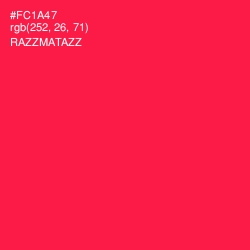 #FC1A47 - Razzmatazz Color Image