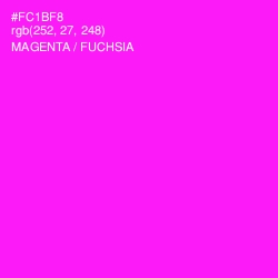 #FC1BF8 - Magenta / Fuchsia Color Image