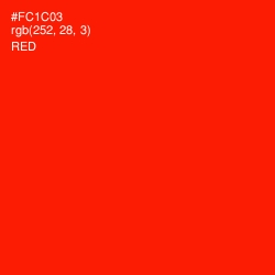 #FC1C03 - Red Color Image