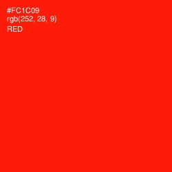#FC1C09 - Red Color Image