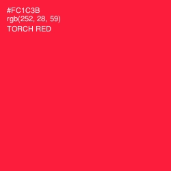 #FC1C3B - Torch Red Color Image