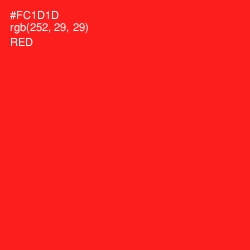 #FC1D1D - Red Color Image