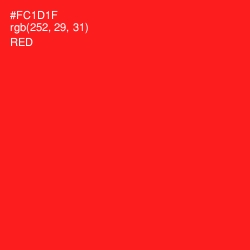 #FC1D1F - Red Color Image