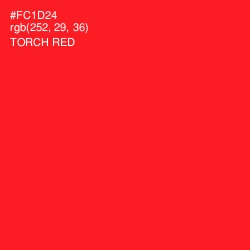 #FC1D24 - Torch Red Color Image