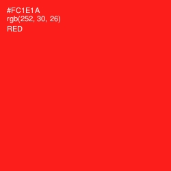 #FC1E1A - Red Color Image