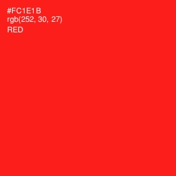 #FC1E1B - Red Color Image