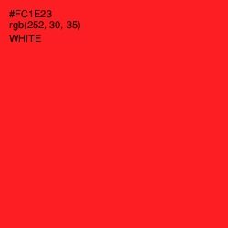 #FC1E23 - Torch Red Color Image