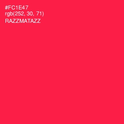 #FC1E47 - Razzmatazz Color Image