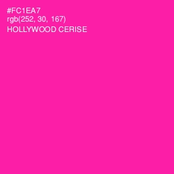 #FC1EA7 - Hollywood Cerise Color Image
