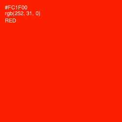 #FC1F00 - Red Color Image