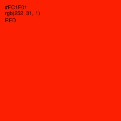 #FC1F01 - Red Color Image